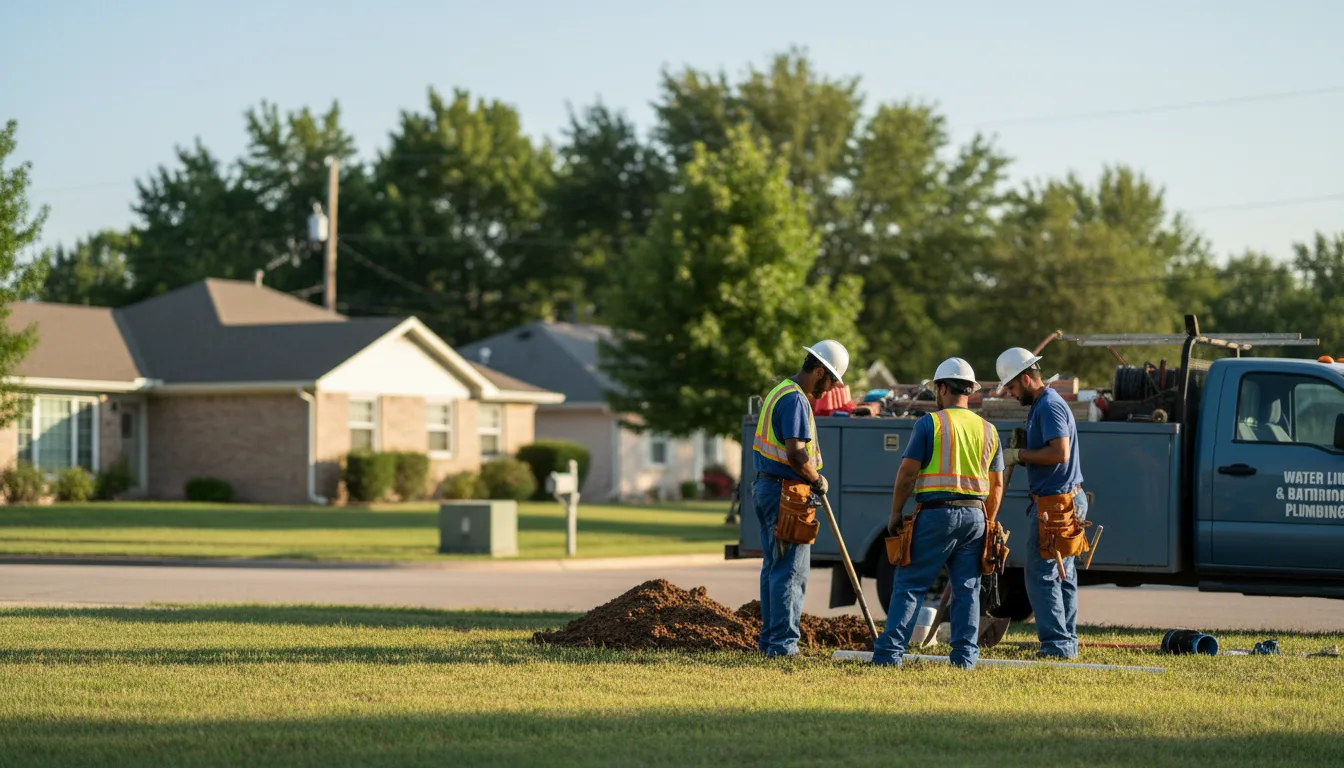 Residential water line and bathroom plumbing service in Apison, TN